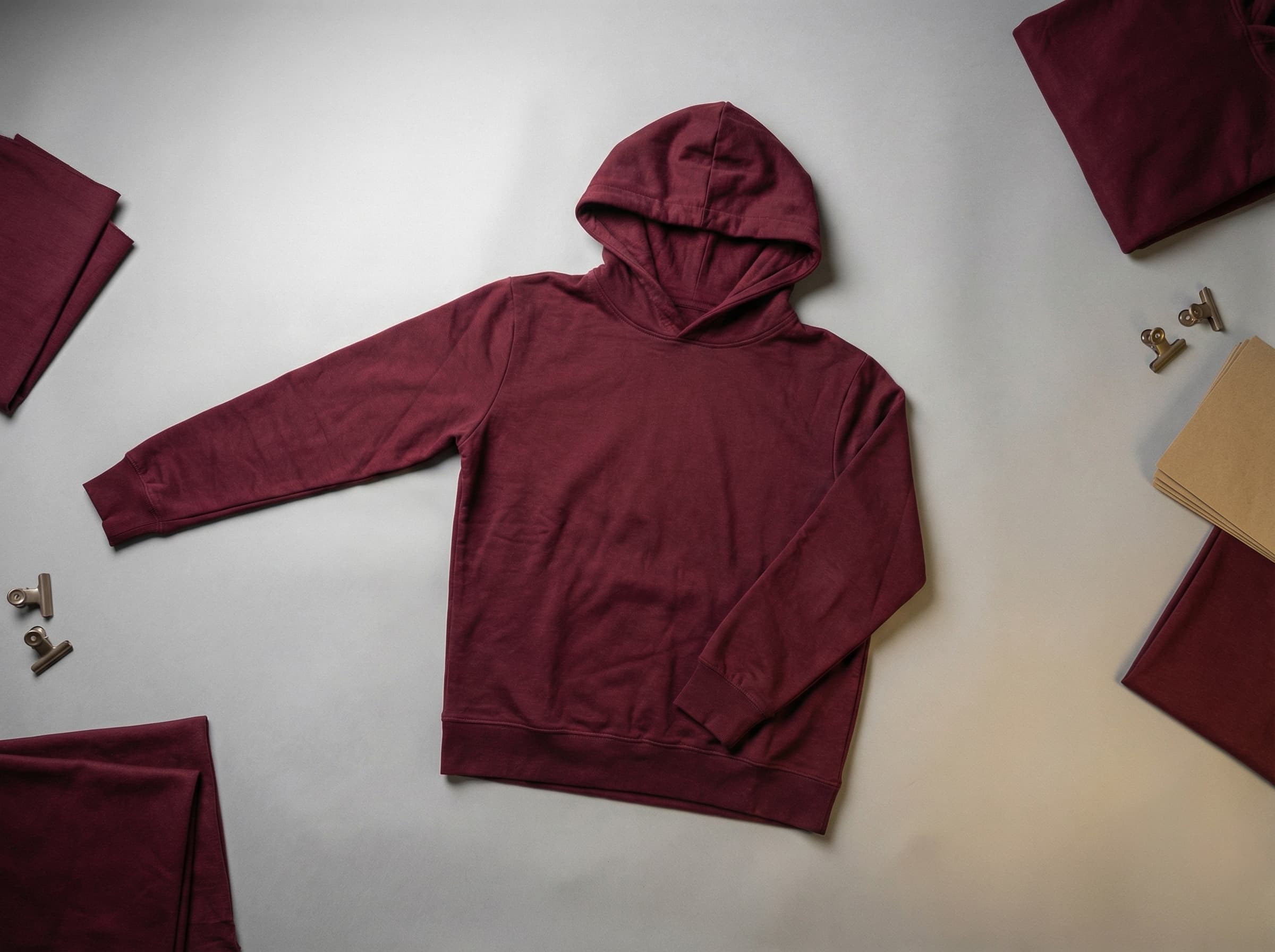 Hoodie flatlay after